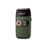 Kemei  Rechargeable Cordless Razor For Men With LCD Double-Blade Razor Facial Care Hairdressing Scissors KM-2026