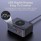 205W GaN 6-in-1 Quick Charge 3.0 PPS USB Type C PD Fast Charger for book iPhone 15 14 Samsung S23