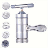 1pc Noodle Making Machine, Pasta Maker With 5 Noodle Mould, Noodle Press, Hand-cranked Noodle Machine, Perfect For Spaghetti