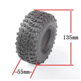4PCS 135MM 2.2 Wheel Tyres For 1/10 RC Crawler Car Axial SCX10 Wraith RR10 Capra Traxxas TRX4 YK4082 YK4083 Accessories