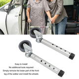 Feet Wheels Universal Rotating Adjustable Height Replacement Seniors Walker Front Caster for Elderly