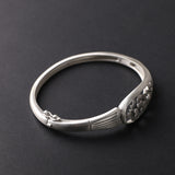 S990 Sterling Silver Frosted Ethnic Style Flower Rich Fish-shaped Female Live Buckle Bracelet