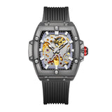 Watch for Men ONOLA Sprots Fashion Plastic Transparent Hollow Full Automatic Mechanical Watches Men Waterproof Clock