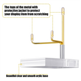 4 Pcs Adjustable Metal Arm Stand with Base Rock Display Holder Acrylic Easel Sier