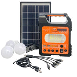 Emergency Lighting 2pcs/3pcs LED Bulbs with Solar Power Panel Generator Kit USB Charger FM Radio Camping Outdpper Home System