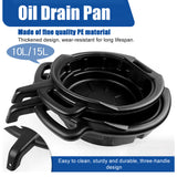 Drain Pan - Waste Engine Collector Drip Tray with 3 Handles for Car Maintenance and Repairing, Oil Collect Basin