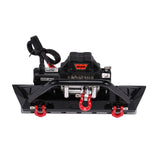 Front Bumper With LED Light & Winch For Axial SCX10 II III Traxxas TRX-4 TRX4 1/10 RC Crawler Car Upgrade Parts