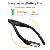 Neck Rechargeable Book Light with 3 Color Adjustable Brighess Eye-friendly Desk Lamp Bendable Arms for Reading