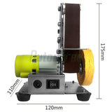 110V/220V Desktop Vertical Mini Electric Abrasive Belt Sandpaper Polishing DIY Angle Grinder Sening hine