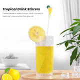10Pcs Drink Mixing Stick Set Acrylic tail Mixer Blender Bar Supplies Swizzle Stirrer