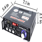 600W Home Amplifiers Audio Bluetooth Amplifier Subwoofer Support USD SD HiFi Radio With 2 Mic Professional