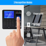 Access Control Attendance Machine - Fingerprint/Password/ID Card Recognition, Time Clock with 2.4-Inch Screen, Employee Recorder