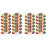 20 Pack Rainbow Folding , Hand Held Fan Gay Pride LGBT Fans For Parties Festival Events Dance Supplies