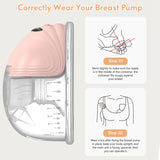 Portable Electric Wearable Kit For Breastfeeding Hands Free 3 Modes 12 Levels Low Noise Breast Pump 180Ml