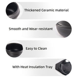 1pc Dolsot Bibimbap Earthenware Stone Bowl, Korean Cooking Soup Ceramic Pot, Donabe Pot With Heat-Resistant Tray