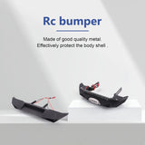 Metal Front & Rear Bumper With LED Light For 1/10 RC Crawler Axial II 90046 SCX10 III AXI03007 Upgrade Parts