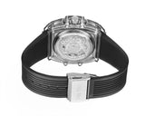 PINTIME Men's Watch Top Brand Luxury Transparent Case Hollow Dial Quartz Watch Waterproof Sport Calendar Wristwatch Reloj