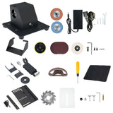 250W Dual Wheel Sanding Disc Polisher Belt Mini Table Saw Bench Grinder Sander Buffing hine Metal Polishing