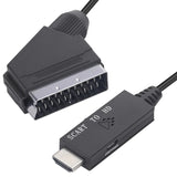 Portable Scart To HD-Compatible Converter Video Audio Adapter for HDTV DVD TV