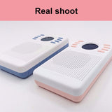 FM Radio 50-108MHz Stereo Mini Radio Speaker Support Power off Memory 2 Power Supply Modes with LED Display Soft Antenna