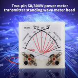 1 PCS Power Meter Head Radio Station With Backlight PMMA Cover SWR Black Forward 300W Reflected 60W