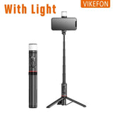 Selfie Stick Foldable Wireless Tripod with Bluetooth Shutter Monopod Live Photograph for iPhone 15 14 Samsung S24 S23