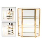 3-Tier Glass Makeup Organizer Jewelry Box Multifunction Display Case for Dressing Table Decoration Storage