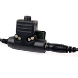 2Pin Tactical Bowman Elite Radio Headset Earpiece with U94 Style PTT for Baofeng UV-5R Kenwood Portable Walkie Talkie Accessory