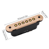 JUSTPRO JC-A1 Sound Hole Coil Pickup Microphone - With Mic and Volume Control for 39/40/41/42-inch Folk Guitar
