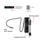 1200P HD Industrial Wifi Endoscope LED Camera 8mm Lens Scanner Car Diagnostic Tools Inspection Borescope Universal