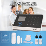 433MHz Wireless WIFI + GSM Auto-dial Alarm Security System LCD Display Door PIR Motion Sensor Phone APP Remote Control