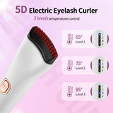 Heat Curg Eyelash Curler 3 Modes Electric Eye Lashes Portable Heated Eyelashes Curls Comb Long Lasting Makeup Tools