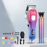 New JM-2024 Hair Clippers with LCD Digital Display Barber for Men Oil Head Carving Electric Pushing Scissors
