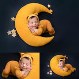Baby Hat Posing Moon Pillow Stars Set Newborn Photography Infants Photo Props Accessories