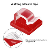 50PCS Adhesive Clips Clear Outdoor Management Wire Organizer Cord Holder for Under Desk Car Wall TV Cable
