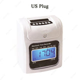 Electronic Clock Recorder LCD Recording Digital Attendance hine Card Time for Office Factory Employee Check in