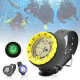 50m Underwater Wrist Balanced Dive Compass Waterproof Luminous Dial Detachable Strap For Scuba Diving Kayaking Outdoor