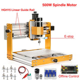 ear Guide Rail Offe Aluminum Mini CNC Router 3018 Plus Engraving 500W Spindle 5.5W 10W Laser PCB Milg hine