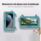 Cartoon Bathroom Mobile Box Wall Mounted Bracket 6 Inch Phone Storage Case Waterproof Shower Watching Holder