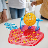 Lotto Game Reusable Educational Games Classic Set with Bingo Cage for Bar Birthday Holiday Party Family