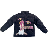 Men's And Women's Loli Print Stand-up Collar Thickened Down Padded Jacket