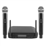GLXD4 Wireless Microphone 2 Channels UHF Professional Handheld Mic for Stage Party Karaoke Church Meeting EU Plug