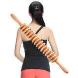 Beech wood yoga massage roller lumbar cervical shoulder back leg wooden stick thin body meridian fiess massager