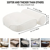 3D mesh with suction cup bathtub non slip washable pillow, bathroom shower pillow