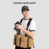 Harness Chest Vest Bag Waist Pack Waterproof for DSLR Camera Body Lens Smartphone Water Bottle