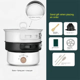 Electric Split Cooking Pot Foldable Multicooker Frying Pan Hotpot Steamer Rice Cooker Soup Maker Water Boiler Travel