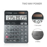 Desktop 14 Digit Large Solar Power LCD Display Big Button Calculator 112 Steps Check and Correct Function for Office