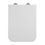 1pc Toilet Seat Cover, Bathroom Soft Close Elongated Shape Toilet Bowl Lid, Square Toilet Seat Ring