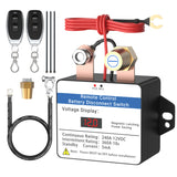 DaierTek Disconnect 12V with Led Voltmeter Control Cut Off Anti-Theft Remote Battery Kill Switch