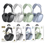 HOCO Air Bluetooth Headphones Active Noise Cancelling HiFi Stereo Sound Adjustable Wireless Microphone Support TF card AUX Outdoor sports headphones